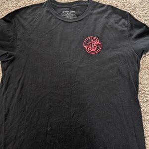 Volcom Black Short Sleeve Tee Essential Crew Neck